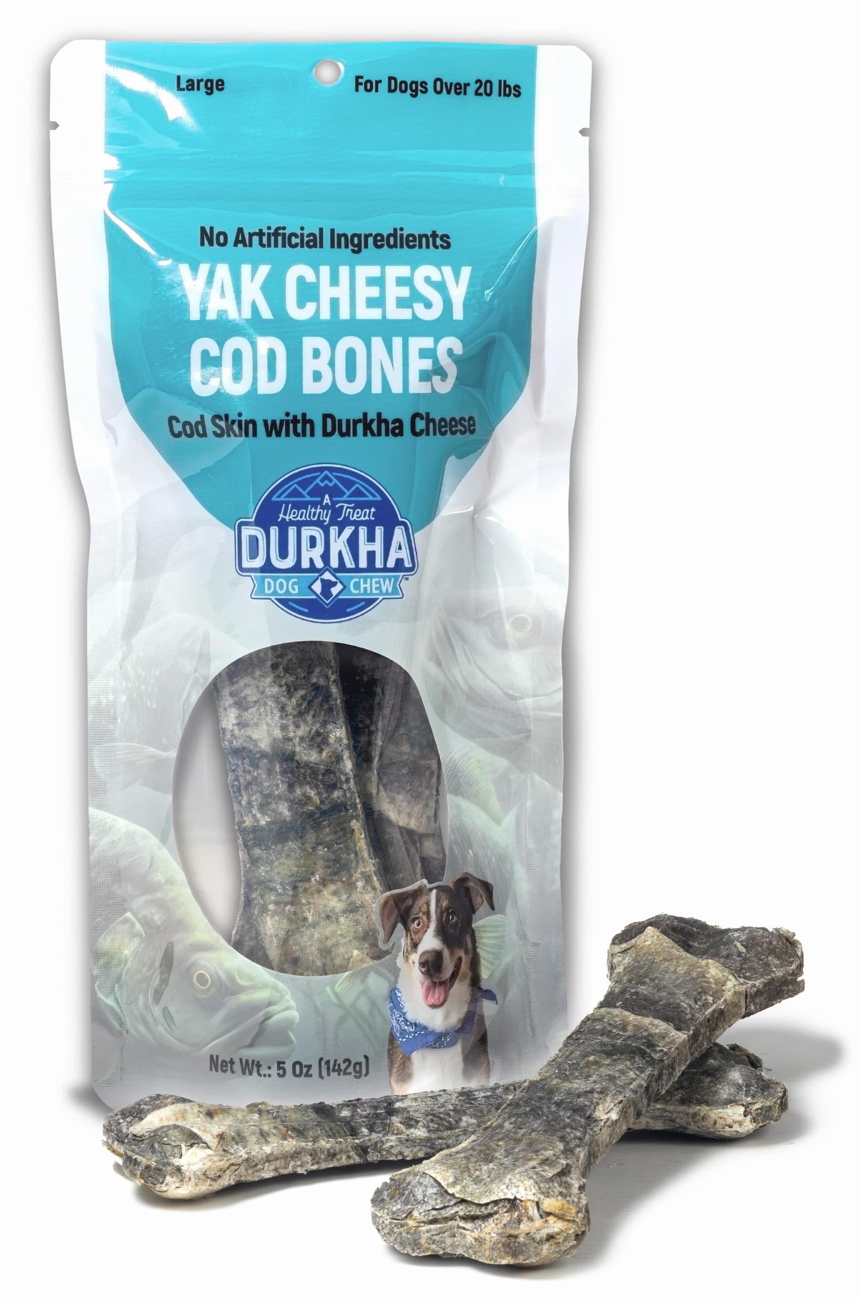 Durkha Yak Cheesy Cod Bones 7" - 5oz