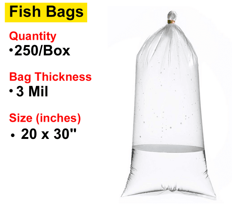 Fish bag 20x30", 250/Box, 3 Mil